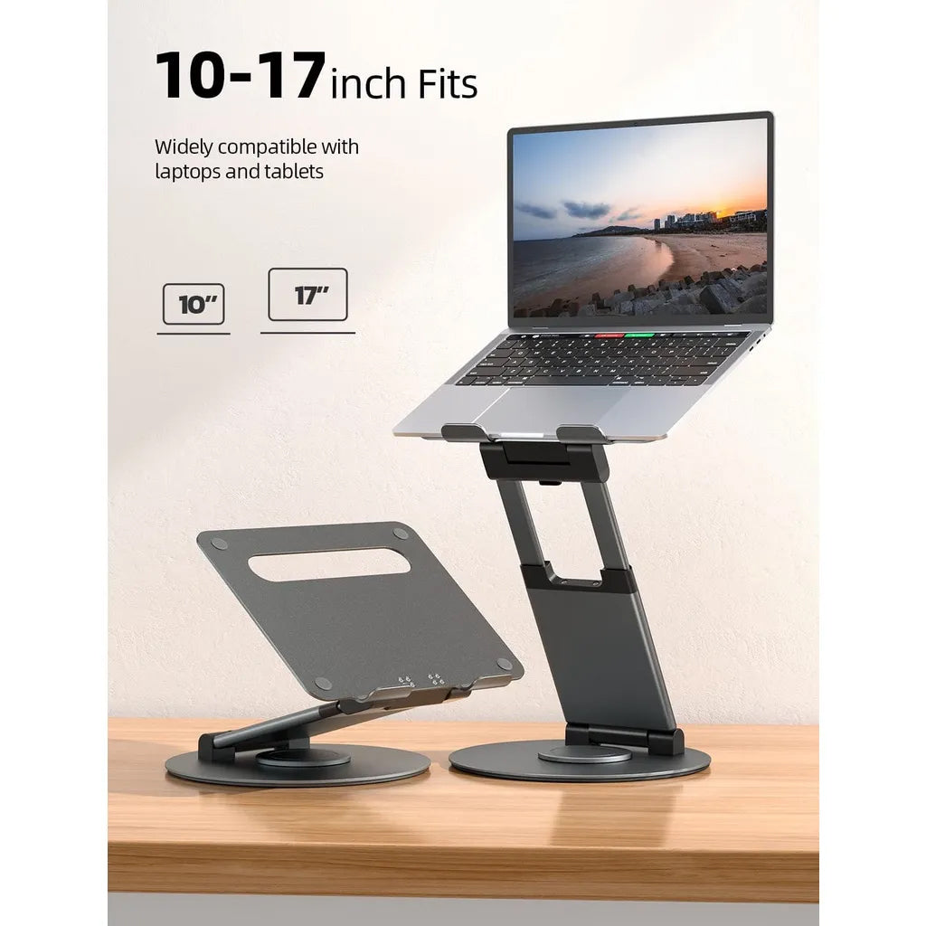 Standing Laptop Stand for Desk | 360° Rotation | Adjustable Height | S ...