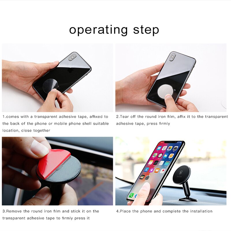 Baseus Magnetic Holder Car Phone Holder Stand Foldable Telephone