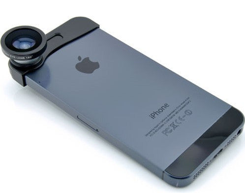 iPhone accessories :4-in-1 180° Fish Eye Fisheye + Wide Angle + Macro Lens Kit for iPhone 5/5S