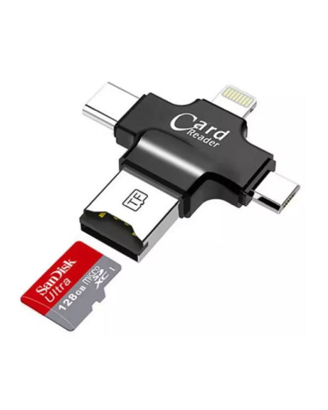 SD Card Reader for IPhone USB Adapter 3 in 1 SD MicroSD Card