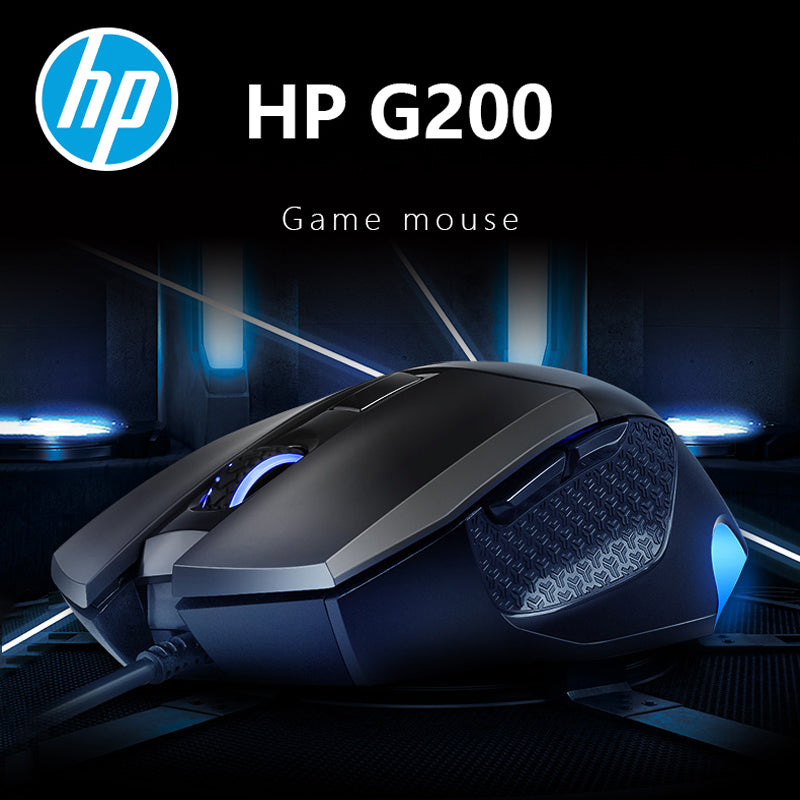HP G200 4000DPI Adjustable USB Wired Backlit Optical Gaming Mouse – 24hour Shop