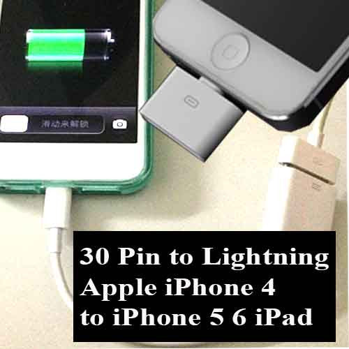 Lightning 30 pin Adapter Charger for Apple iPhone to iPhone